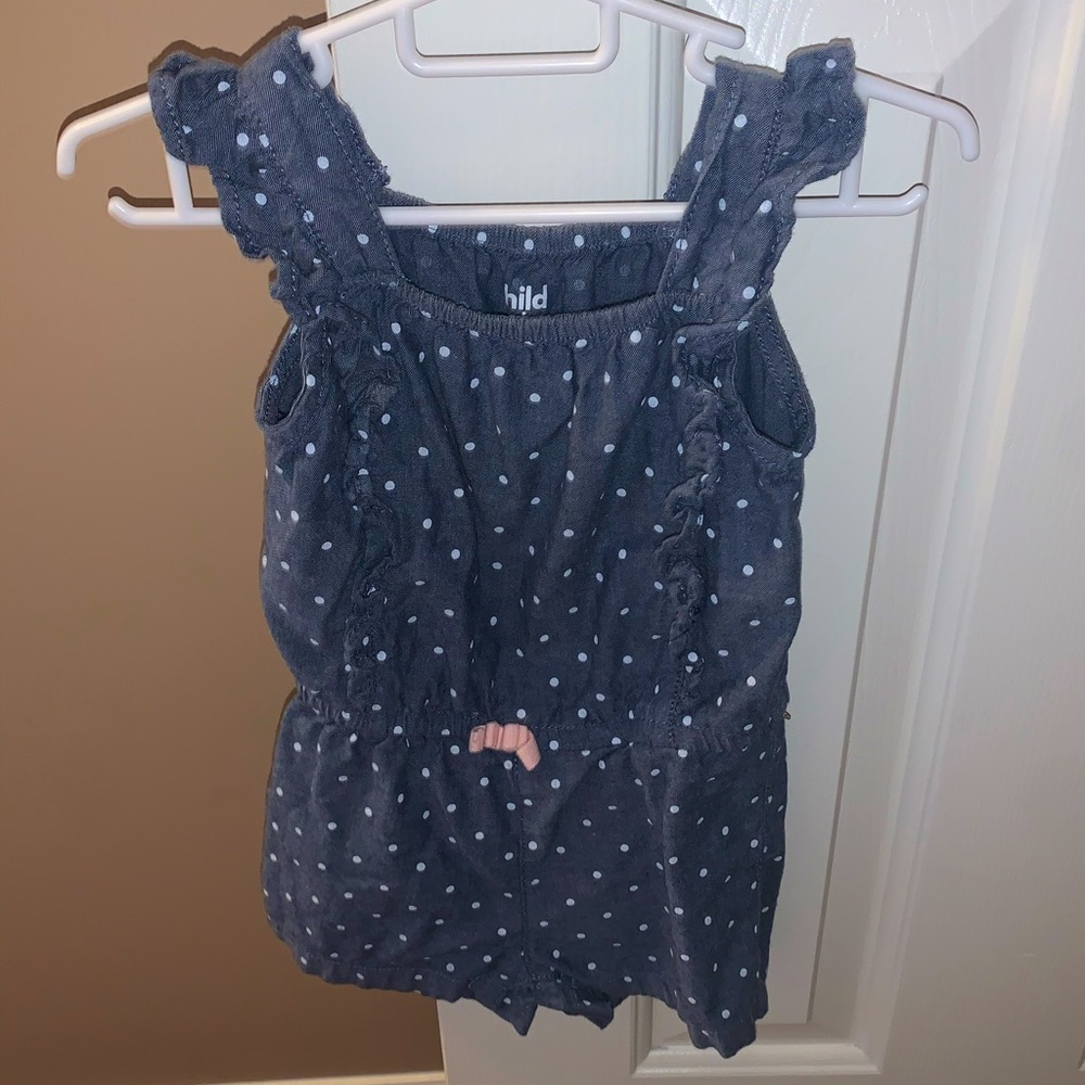 Carters 2T Chambray Sleeveless Romper